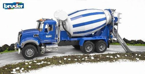 BRUDER 1:16 sunkvežimis-cemento maišytuvas MACK Granite, 02814