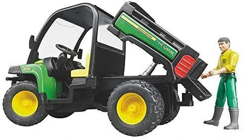 BRUDER mažas traktorius John Deere Gator XUV 855D su vairuotoju, 02490