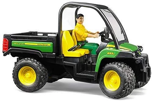BRUDER mažas traktorius John Deere Gator XUV 855D su vairuotoju, 02490