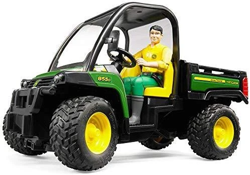 BRUDER mažas traktorius John Deere Gator XUV 855D su vairuotoju, 02490
