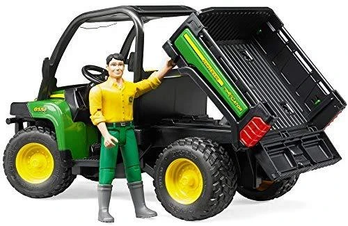 BRUDER mažas traktorius John Deere Gator XUV 855D su vairuotoju, 02490