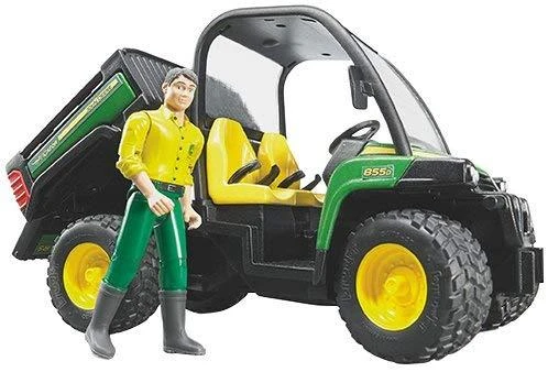 BRUDER mažas traktorius John Deere Gator XUV 855D su vairuotoju, 02490