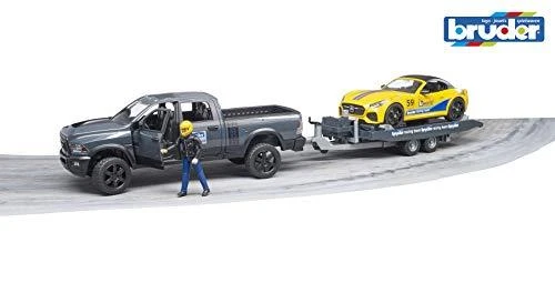BRUDER automobilis RAM 2500 Power Wagon su priekaba, 02504