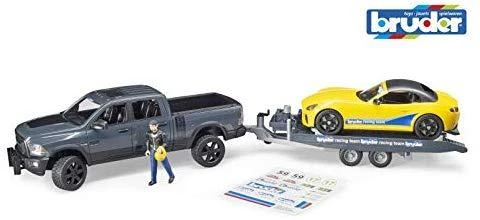 BRUDER automobilis RAM 2500 Power Wagon su priekaba, 02504