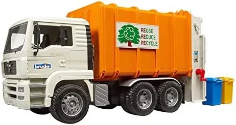 BRUDER 1:16 MAN TGA iš galo pakraunamas šiuksliavežis, 02772