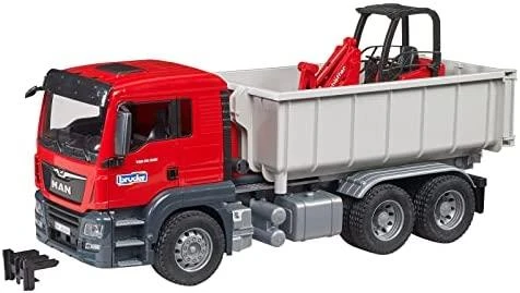BRUDER 1:16 MAN TGS suknvežimis su konteineriu ir krautuvu, 03767