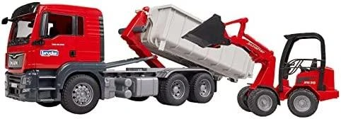 BRUDER 1:16 MAN TGS suknvežimis su konteineriu ir krautuvu, 03767