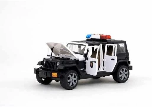 BRUDER policijos džipas Wrangler, su policininku ir priedais, 2526