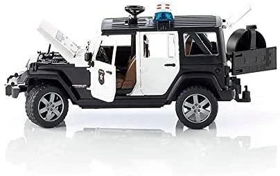 BRUDER policijos džipas Wrangler, su policininku ir priedais, 2526