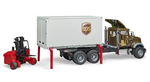 Logistiko sunkvežimis su keltuvu Bruder Mack Granite UPS