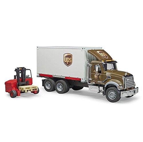 Logistiko sunkvežimis su keltuvu Bruder Mack Granite UPS