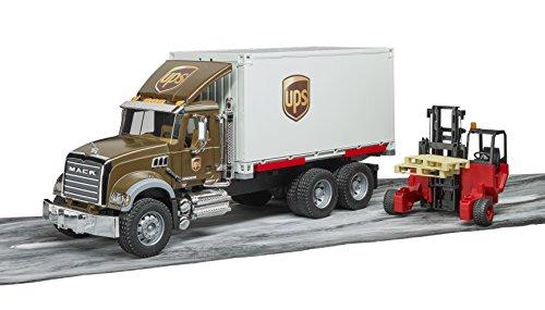 Logistiko sunkvežimis su keltuvu Bruder Mack Granite UPS