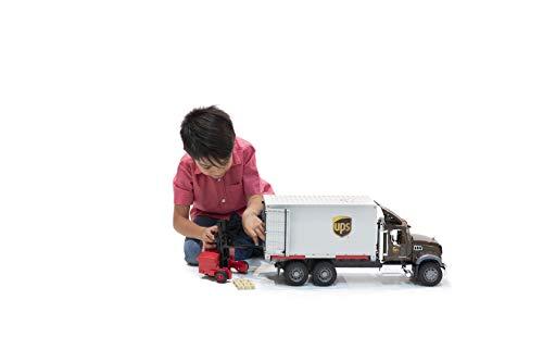 Logistiko sunkvežimis su keltuvu Bruder Mack Granite UPS