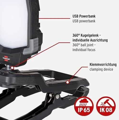 Brennenstuhl Prisegamas prožektorius, 40W, 3800LM, 6350K, IK08, IP65