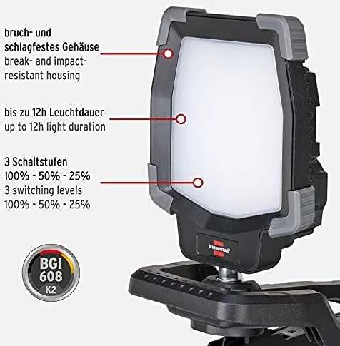Brennenstuhl Prisegamas prožektorius, 40W, 3800LM, 6350K, IK08, IP65