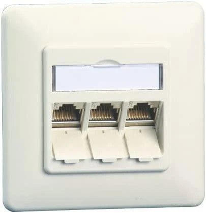 METZ CONNECT C6Amodul 3 Port 180°M UP grynai baltas