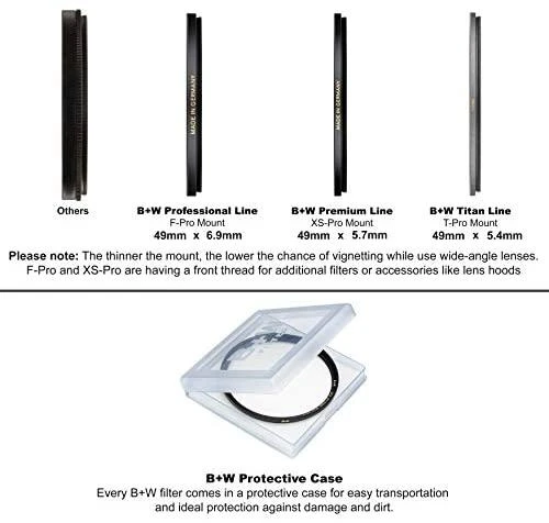 B&W International filtrai B+W T-PRO 010 UV-Haze MRC Nano 49mm