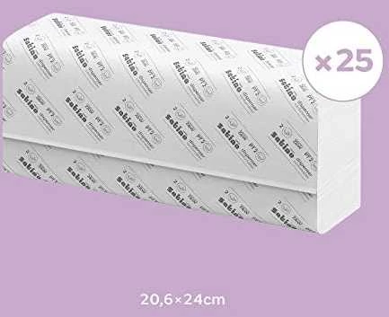 Wepa Lapelinis rankų valymo popierius LPCB2150S, 150 lapelių Z, 20.6 x 24, Celiuliozė, (25vnt)