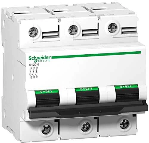 „Schneider Electric“ C120N perkrovos jungiklis, 3P, 100A, C, 10kA, 415V