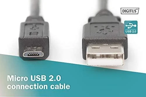 Digitus Assmann Electronic ASSMANN USB 2.0 jungties kabelis tipas A - micro B M/M 3.0m USB 2.0 conform bl