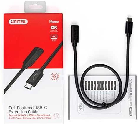 UNITEK pratęsimo kabelis USB-C 4K 60HZ PD 20V/5A C14086BK
