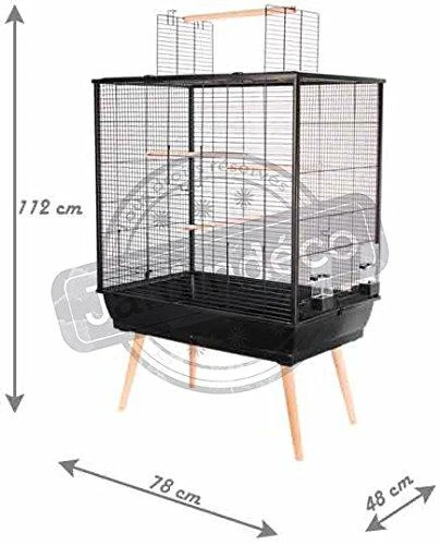 Gyvūnų Narvas - ZOLUX Neo Jili H80 112cm, 2 Dėžės, Juodas