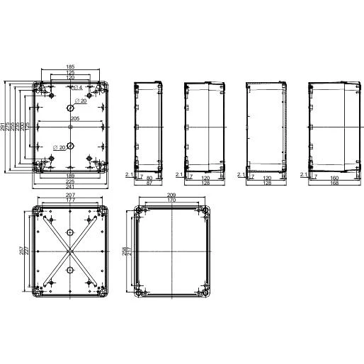 Schneider Obudowa 291 x 241 x 128mm ABS IP66 Thalassa TBS (NSYTBS292412)