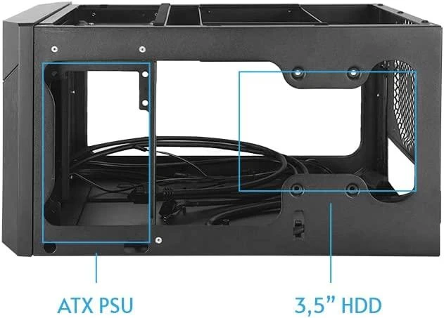 Chieftec CN-01B-OP kompiuterio dėklas Cube Juodas