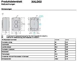 Schneider Electric Cassette korpusas 2 skylių 22 mm rutulys IP65 - XALD02
