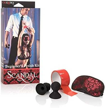 Scandal Calexotics Rinkinys BDSM priedai kaukių juostos spenelių pompos