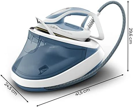 TEFAL | Steam Station Pro Express | GV9710E0 | 3000 W | 1,2 l | 7,6 baro | Automatinis išjungimas | Vertikali garų funkcija | Kalkių valymo funkcija | Baltas/Mėlyna