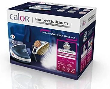 TEFAL | Steam Station Pro Express | GV9710E0 | 3000 W | 1,2 l | 7,6 baro | Automatinis išjungimas | Vertikali garų funkcija | Kalkių valymo funkcija | Baltas/Mėlyna