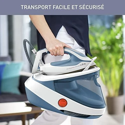 TEFAL | Steam Station Pro Express | GV9710E0 | 3000 W | 1,2 l | 7,6 baro | Automatinis išjungimas | Vertikali garų funkcija | Kalkių valymo funkcija | Baltas/Mėlyna