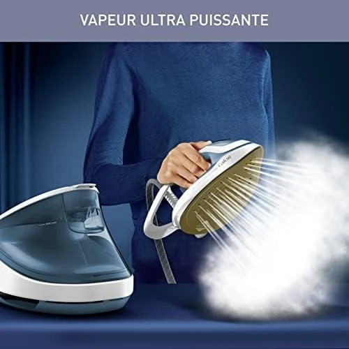 TEFAL | Steam Station Pro Express | GV9710E0 | 3000 W | 1,2 l | 7,6 baro | Automatinis išjungimas | Vertikali garų funkcija | Kalkių valymo funkcija | Baltas/Mėlyna