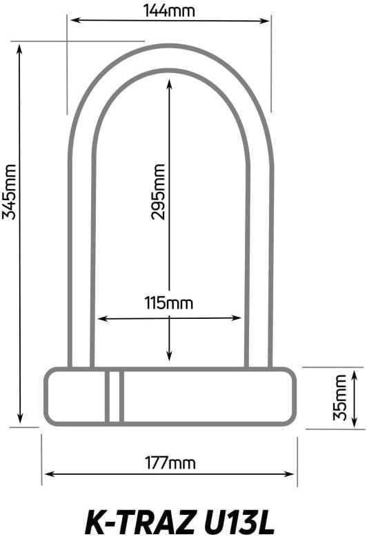 Zefal dviračio užraktas U formos užraktas K-Traz U13 L 115x292 / 13, 13 lygis