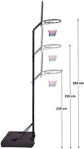 Lean Sport Krepšinio stovas Lean Toys 190-260 cm