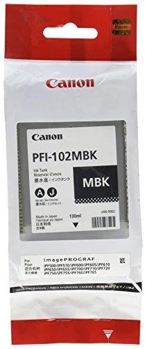 Rašalas Canon PFI102MB matte juodas pigment | 130ml | LP17/LP24/iPF500/iPF6XX