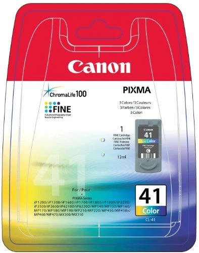 Canon CL-41 trispalvis | Rašalo kasetė | Žydra, purpurinė, geltona