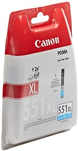 CANON 1LB CLI-551XLC rašalo kasetė žalsvai mėlyna didelės talpos 700 puslapių 1 pakuotė XL