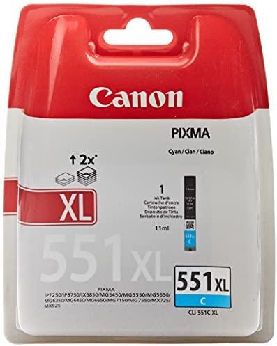 CANON 1LB CLI-551XLC rašalo kasetė žalsvai mėlyna didelės talpos 700 puslapių 1 pakuotė XL