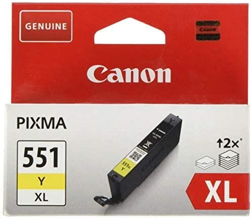 CANON 1LB CLI-551XLY rašalo kasetė geltona didelės talpos 700 puslapių 1 pakuotė XL