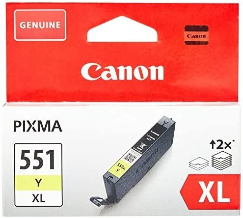 CANON 1LB CLI-551XLY rašalo kasetė geltona didelės talpos 700 puslapių 1 pakuotė XL