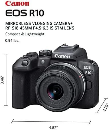 Canon EOS R10 + RF-S 18-45mm F4.5-6.3 IS STM (F/4.5-6.3 IS STM) + tvirtinimo adapteris EF-EOS R