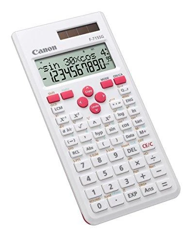 Canon F-715SG skaičiuotuvas Kišenė Mokslinis skaičiuotuvas Rožinė, Balta