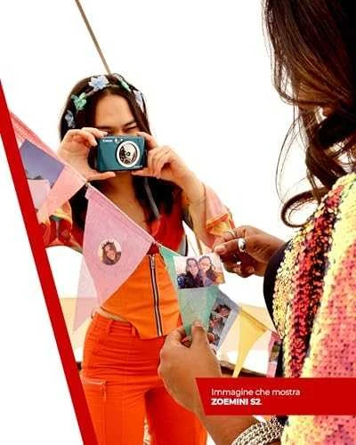 Canon Zoemini S2 mažų nuotraukų spausdintuvas ir fotoaparatas, Tamsiai žalsvai mėlynas