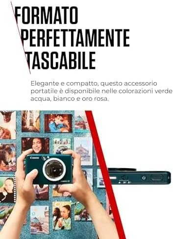 Canon Zoemini S2 mažų nuotraukų spausdintuvas ir fotoaparatas, Tamsiai žalsvai mėlynas