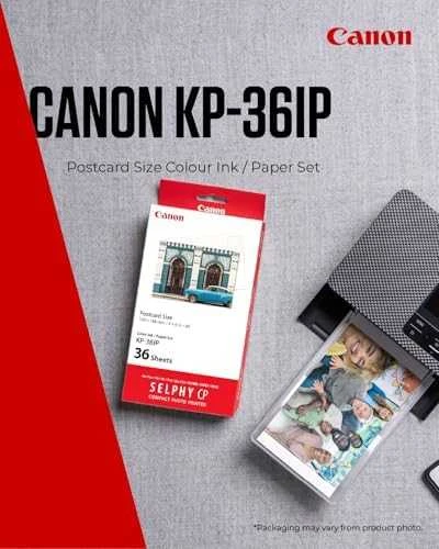 CANON KP-36IP fotopopierius 100x148mm 36 lapų + spalvotas rašalas, skirtas Selphy CP atviruko dydžio