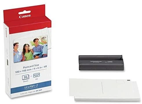 CANON KP-36IP fotopopierius 100x148mm 36 lapų + spalvotas rašalas, skirtas Selphy CP atviruko dydžio