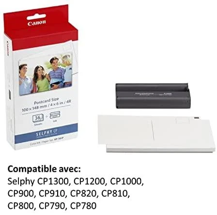 CANON KP-36IP fotopopierius 100x148mm 36 lapų + spalvotas rašalas, skirtas Selphy CP atviruko dydžio