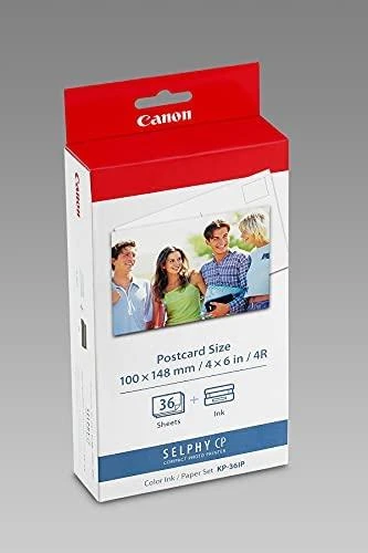 CANON KP-36IP fotopopierius 100x148mm 36 lapų + spalvotas rašalas, skirtas Selphy CP atviruko dydžio